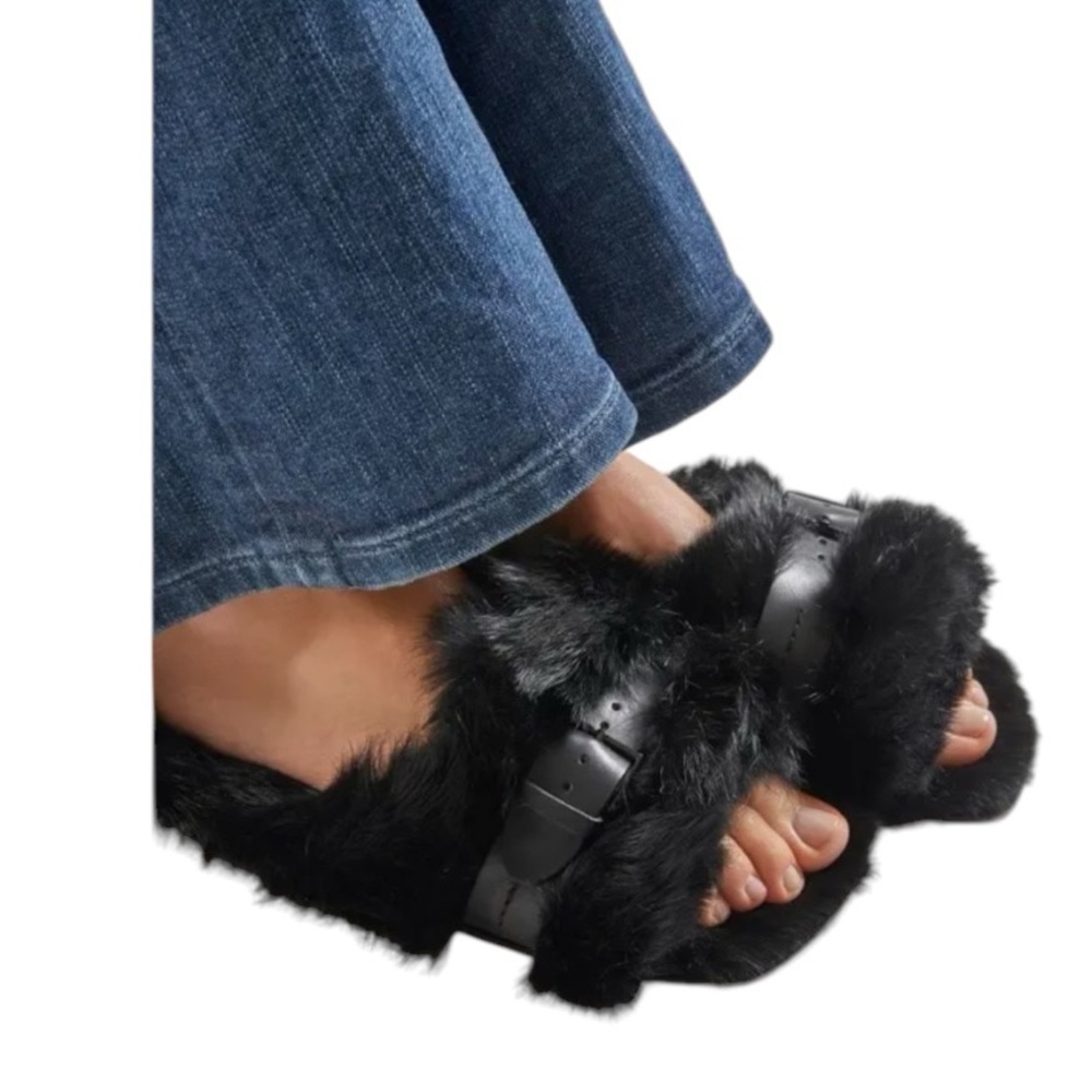 New Robert Clergerie Irina Faux Fur Slide Size 6 - Picture 1 of 8